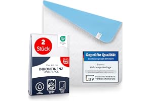 Blomtal madrassöverdrag, vattentät och tvättbar – sugkoppar, 75 x 90 cm, inkontinensskydd, 1 st och 2-pack (75 x 90 cm 2, fleece)