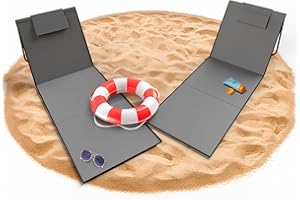 ‎BIGDEAN BigDean Strandliege 2er Set Strandstuhl klappbar leicht nur 1,3 kg - Strandmatte tragbar und gepolstert