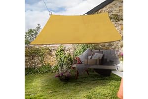 GREEN BAY Greenbay Anti-UV Sun Shade Sail Garden Patio Party Sunscreen Canopy 98% UV Block Square Sand 5x5m