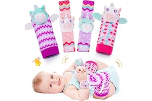 Wootoyz Unicorno Giocattoli Neonato 0-12 Mesi, Sonaglio Neonato 0-12 Mesi Regalo Bambino 0-12 Mesi Giochi Neonato Regalo Bambino 1 Anno Giocattoli Montessori 0-12 Mesi Giocattoli Sensoriali Bébé