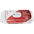 Uniwipe Washroom Wipes Antibacterial Fragranced Sanitising Wipes kills 99.999% of germs (100 Pack), Red Zone, 22x20cm
