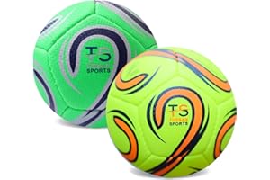 Tussan Sports Pack of 2 Toddler Footballs Size 2 Kids Lighter-weight Soccer Mini Ball for Age 2 3 4 5 6 Years Old Boys/Girls Toys Garden Game Indoor/Outdoor