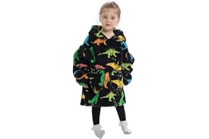 Pterygoid Kids Oversized Blanket Hoodie,Sherpa FLeece Hoodie Blanket,Hooded Sweatshirt for Girls Boys with Pocket for Toddler Children