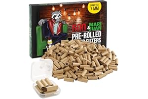 Mari & Juan 500 vorgedrehte Filter | 7mm Durchmesser, ungebleichtes Pflanzenfaserpapier | Braune Papierfilter, Umweltfreundliche Filter tips | Filterspitzen Box I pre rolled tips