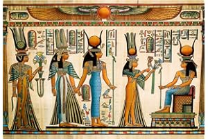 Aoihrraan 1,5x1m Antico Papiro Egizio Sfondo Antico Egitto Pergamena Dei Geroglifici Ramses Faraone Murale Fotografia Sfondo per Viaggi Vacanze Decorazioni per Feste Photo Studio Puntelli