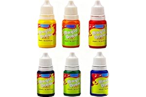 Nurila Wasser-Marmorierfarben-Set, Marmorierfarbe 6 Farben 60ml, Marmorierset DIY Kreative Kunstpädagogische, Magic Marbling Art Kunst Und Handwerk Bastelsetsalter