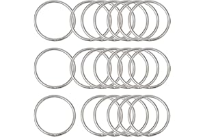 Sxutop 20 Stück O-Ring aus Edelstahl, Rund Ringe Mehrzweck Geschweißt Edelstahlringe Schnalle Metallringe 4 cm O Ring Metall für Handwerksgürtel Geldbeutel Tasche Hundeleinen Bastelzubehör