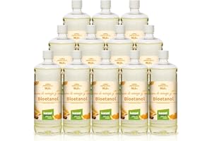 KieselGreen Bioetanol 12 x 1 litro con Fragancia para Chimenea de Etanol, Muchas Variedades – Bioalcohol como Fragancia de Ambiente – Estufas de Bioetanol, Biochimenea Etanol, Ethanol (OZ)