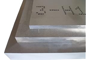 B&T Metall Tôle d'aluminium épaisseur 10 mm, très résistante F 28 (5083), plaque alu embouti, brut naturel, découpage sur mesure