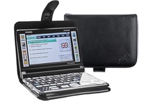 ‎CALCCASE CalcCase Schutztasche für Translator Casio EW-G 6000 C / 7000 C - Schutzhülle für elektronischen Übersetzer - Electronic Translator Casio - Schwarz Kunstleder mit Magnetverschluss