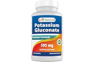 Best Naturals Potassium Gluconate 595 mg 250 Tablets