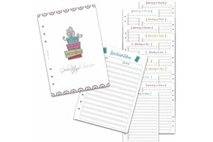 ‎SINNWUNDER SinnWunder® Premium-Kalendereinlage - immerwährender Geburtstags-Kalender - im Spar-Set mit Listen für Geschenk-Ideen - Größe Din A5
