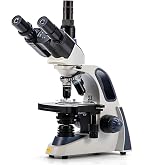 Swift SW380T 40X-2500X Magnification, Siedentopf Head, Research Grade Trinocular Compound Lab Microscope with 10X/25X Wide Fi