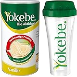 Yokebe Vanille Starterpaket inklusive Shaker - Die Aktivkost - Diätshake zur Gewichtsabnahme - glutenfrei, laktosefrei und ve