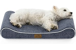 COZY KISS Cuccia per Cani Lavabile, 76x50x12cm, con Bordo Rialzato - Materasso Ortopedico per Cani a Forma di Barca, Impermeabile e Antiscivolo, Adatto ad Animali Domestic fino a 16kg, Blu