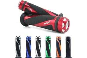 AREA LONGBOARD Lenkergriffe kompatibel mit Aprilia RX 125, SX125, RX50, SX 50 Factory, Sonic (Coil/Rot)
