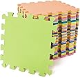 M.Y Interlocking Foam Play Mat - 29x29cm Thick, Multi Colour Soft EVA Baby Floor Tiles