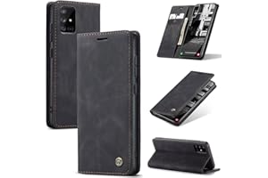 owlhold Funda para Samsung Galaxy A51,Funda Avanzado PU Piel [Tarjetas y Billetera][Soporte Plegable][Cierre Magnético] Antigolpes Libro Case Carcasa para Samsung A51-Negro