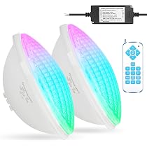 Luce LED RGB Per Piscina KWODE 54W, IP68, 12V, Telecomando, Equivalente A 300W Alogena - 1 Lampada
