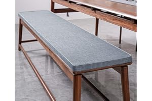 PING BU Coussin de banc de jardin 2 ou 3 places, 90/100/120/cm, antidérapant, pour intérieur ou extérieur, cuisine, salle à manger (90 x 30 x 5 cm, gris)