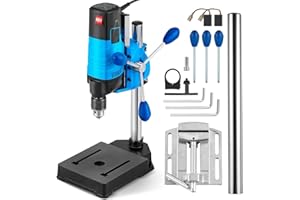 Bonvoisin Trapano a Colonna da Banco 1200W, 6 Velocità Variabili, Massima 2800RPM, Diametro di Foratura 35mm, per Fai da Te/Lavori Domestici/Lavorazione dei Metalli (EU)