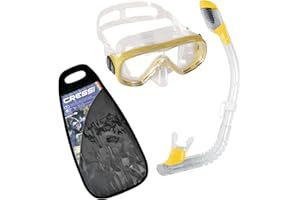 Cressi Dry Jr Combo, Set Maschera Sub Ondina e Snorkel Minidry Unisex Bambini