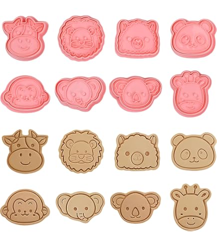 22 Formine Per Biscotti E Sandwich Per Bambini - Stampi Animali, Frutta, Verdura, Forchette Incluse - 3