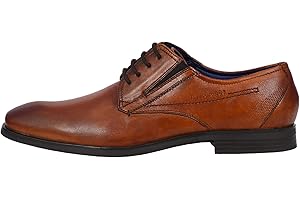 bugatti Mężczyźni Półbut Biznesowy Wykonany Ze Skóry Derby Z Dwukolorowym Wykończeniem, Ergonomiczny Krój Z Gumkąderby