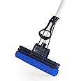 CleanAid OneTouch Easy Floor Mop - Floor Sponge Mop with Telescopic Handle, Inbuilt Wringer and Highly-Absorbent PVA Sponge - Floor Cleaning Mop for Kitchen, Bathroom and Around the Home