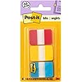 Post-it Tabs, 1 in, Solid, Red, Yellow, Blue, 22 Tabs/Color, 66 Tabs/On-The-Go Dispenser (686-RYB)