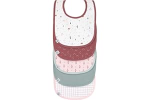 LÄSSIG Baby Kleinkind Lätzchen Set (5 St.) Klettverschluss Baumwolle wasserdicht/Value Pack Bib