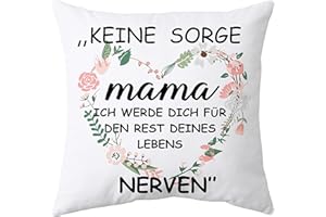 Shoppawhile Geschenke für Mama zum Geburtstag Muttertag Mama Geschenk Weiß Kissenbezug 45x45cm Muttertagsgeschenk Weihnachten Geschenk für Mütter