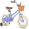 JOYSTAR Girls Bike for 2-12 Years Old Toddlers and Kids, 12' 14' 16' Kids Bike with Training Wheels & Basket, 20 Inch Kid's Bicycle with Kickstand, Retro Style Bikes