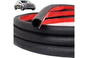 Norhogo D-Shape Car Door Rubber Seal Strip, Automotive Weather Stripping, Universal 6M Automotive Self-Adhesive Weather for Car Truck Door Window Soundproof Noise Insulation Sealing 10mm