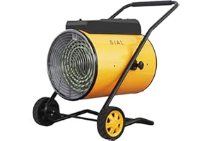 SIAL Industriel Radiateur électrique - 15kW Chauffage Soufflant - Pour Chantier,Atelier Ou Garage (Jaune) D15