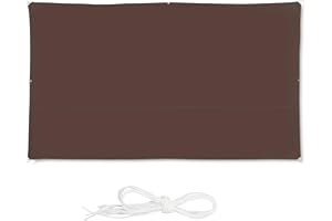 ‎RELAXDAYS Relaxdays Sonnensegel rechteckig, wasserabweisend, UV-beständig, mit Spannseilen, Terrasse, Balkon, BxT: 2 x 4 m, braun