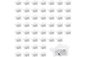 XUJINSONGG 50 Pezzi Supporti per Ripiani, Staffe per Ripiani 101558 Compatibili con PAX Armadi, Supporti per Mensole Sostituzione per KOMPLEMENT, Bianco (100, Bianco)