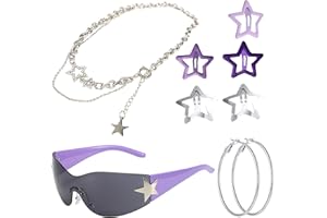 LaVenty Y2k Accessoires Sunglasses Y2k Lunettes de soleil Aesthetic Accessoires Punk Stern Lunettes de soleil