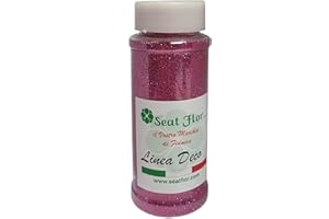 SEAT FLOR Glitter grana fine, glitter colorato in barattolo da 100 gr. (12 colori disponibili) (Fucsia)
