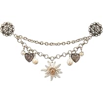 Alpenflüstern Dirndl-Charivari Leonie – Pin-Charivari In Altsilber, Ca. 25 Cm