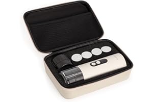 CREATE / THERA MOVE/Cafetera express portátil con funda de transporte para cápsulas y café molido blanco roto/Preparación en frío y en caliente, 15 bar, capacidad de 80ml, 150W