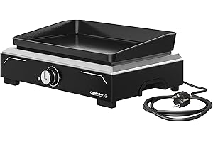 ‎CAMPINGAZ Campingaz Plancha Electric 1 XD | Elektrogrill Indoor & Outdoor | Plancha-Teppanyaki-Grillplatte | Tragbarer Balkongrill | Antihaftbeschichtung | Gußeisen | Leistung 2500 W | 52 x 39 x 19cm