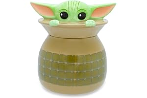 Silver Buffalo Star Wars Mandalorian The Child Hiding - Tarro de cerámica esculpido