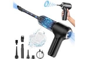 Journeyside Aspirador de Mano, Aspirador Coche Sin Cable 120W, 12,000PA Aspirador de Mano Potente, 4000mAh, HEPA-Filtro, Mini Aspirador de Coche Inalámbrica de 2 Niveles para Coche,Oficina,Hogar