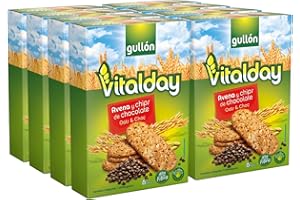 Gullón - Galleta Avena Chocolate chips Vitalday, 1.920 g, Pack de 8