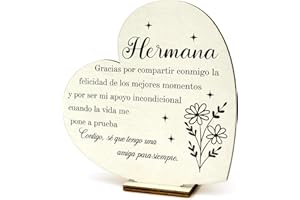 XIOABRE Regalo Hermana Regalos Para Hermanas Regalo Para Mi Hermana Regalo Para Hermana Regalo Hermana Cumpleaños Tablilla De Madera Regalo Para Hermana Cumpleaños Regalos Para Hermanas Originales Navidad