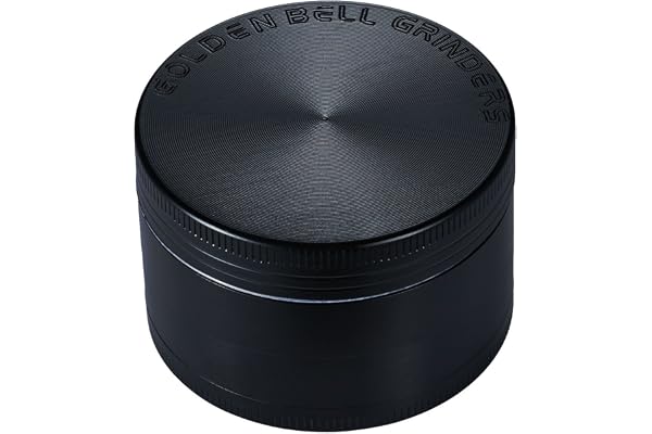 LIHAO Grinder Moulin à Epices en Zinc Alliage avec Filtre et Mini-Grattoi - 53mm de Diamètre,Noir