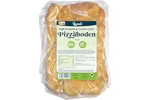 ‎LOCAWO Locawo High Protein & Low Carb Pizza Boden | Pizza Basis | 71% weniger Kohlenhydrate | Doppelte Proteine | 89% weniger Fett | Voller Weizengeschmack | Vegan