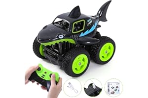 Vubkkty Remote Control Car, 2.4Ghz RC Car, High Speed Mini Car Toys, 360° Rotating Stunt Car(Shark Green)