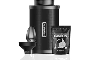 AC Infinity Nachfüllbares Aktivkohlefilter-Set 150 mm – mit Aktivkohle-Nachfüllpackung, zur Geruchsbeseitigung für Inline-Lüfter und Lüftungsschläuche in Grow-Zelten und Hydroponik